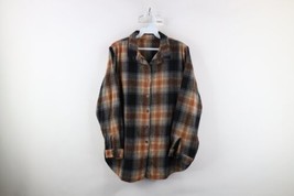 Vintage 90s Streetwear Womens Large Faded Flannel Collared Button Shirt ... - $34.60