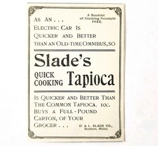 Slade&#39;s Quick Tapioca Pudding 1897 Advertisement Victorian Dessert ADBN1A5 - $28.00 CAD