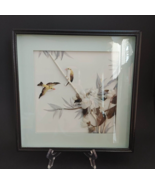 Bird Diorama Shadow Box 3D Framed Picture Decor Flower Floral 12&quot; X 12&quot; - £20.68 GBP