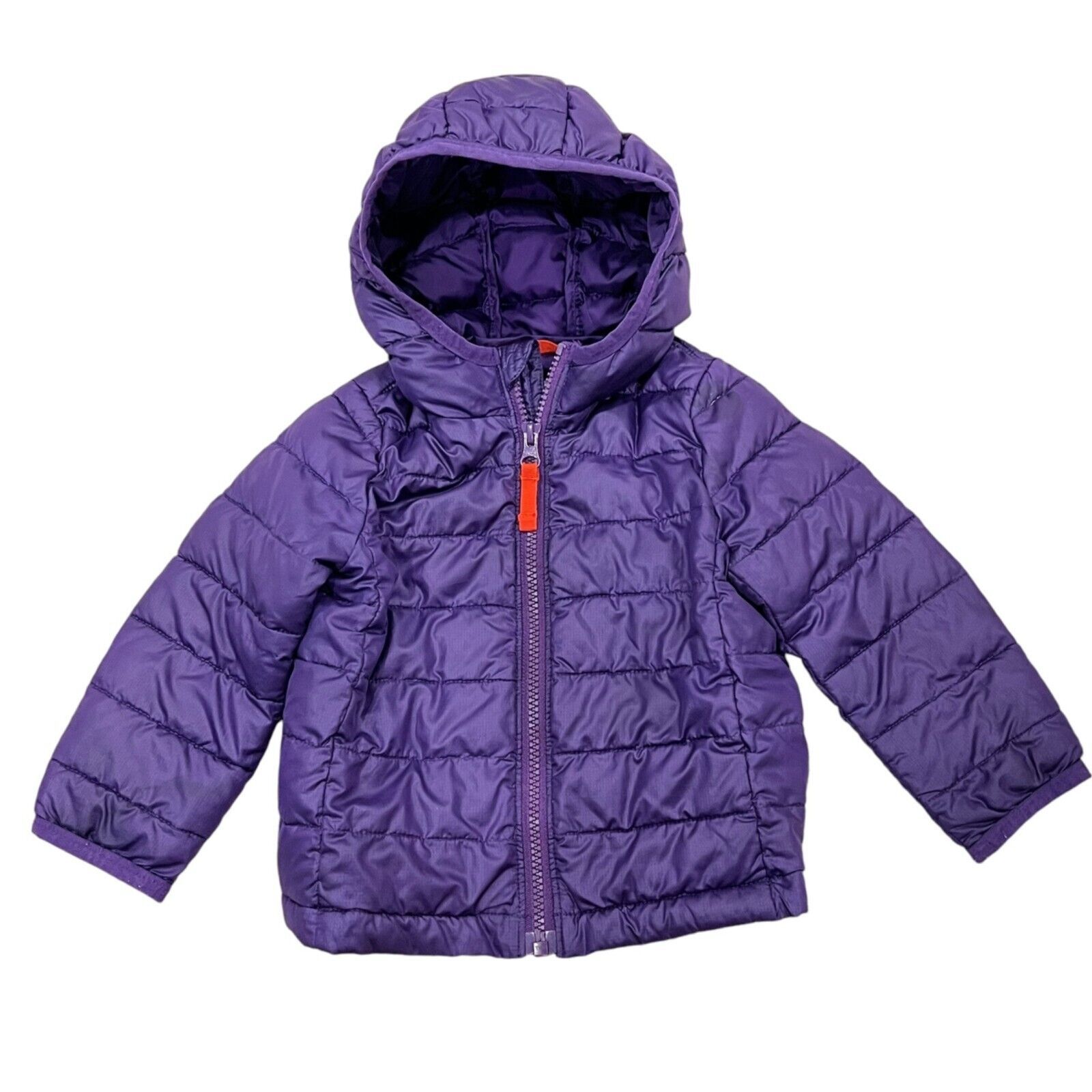 Primary Toddler Puffer Jacket Hooded 18-24 Months Purple 100% Polyester - $33.60