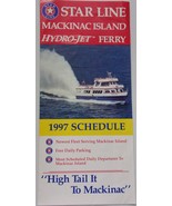 Vintage Star Line Mackinac Island HydroJet Ferry 1997 Schedule Brochure - $6.84 CAD