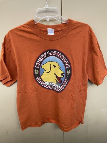 Primary image for Lucky Labrador Brewing Company T Shirt Portland Oregon Beer Men L Orange Vtg