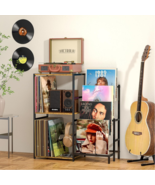Record Player Stand 4-Tier Vinyl Storage Holder Rack Wooden Display Tabl... - $117.85 CAD