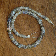 Labradorite Smooth Rondelle Beads 7.5 inch Briolette Natural Loose Gemstone - $8.87