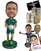 Personalized Bobblehead Best Rugby player on the field ready to kick the ball -  - £71.60 GBP