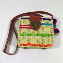 Small Shoulder Cross Body Straw Box Purse Bag Box 7x6.5x3 inches - $19.79
