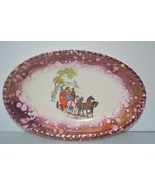 Gray&#39;s Pottery Lusterware Plate Dish Oval Stoke On Trent England Horse C... - £10.68 GBP