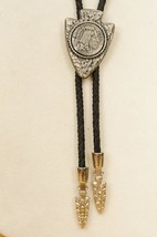 Vintage Southwestern Jewelry Arrowhead Faux 1937 Indian Nickel Coin BOLO... - $24.74