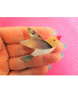 Bird abalone shell pin brooch - €12,12 EUR