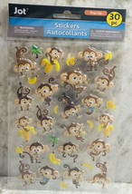 Monkey’s 1 Sheet Pack Dimensional Popup Stickers Autocollants. Jot. 30 Pc - £7.31 GBP