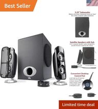 2.1 Multimedia Speaker System with Subwoofer, 80 Watts Peak Power, Stron... - $119.53