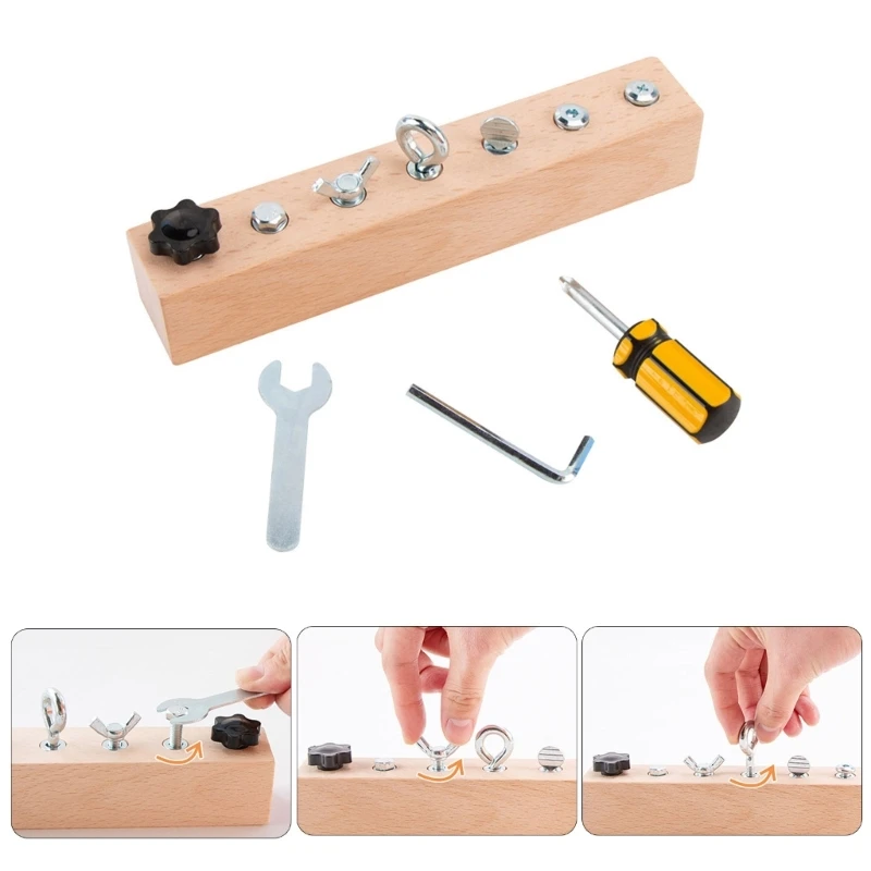 Montessori screwdriver board set toy for 3 4 5 years old kids and toddlers fine motor thumb200