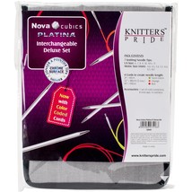 Knitter&#39;s Pride-Cubics Platina Deluxe Interchangeable Needle, Silver - £50.95 GBP