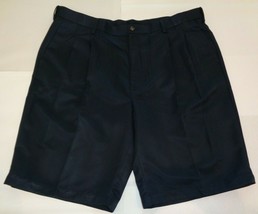 Roundtree &amp; Yorke Size 46 Tall EXPANDER WAISTBAND Navy Pleated New Mens ... - $54.45