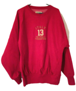 vintage Steve and Barry&#39;s men L sweatshirt red &quot;Italy 13 Football Federa... - £11.65 GBP