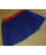 CAPTAIN MARVEL GIRL&#39;S BLUE/RED TUTU SKORT-14/16-METALLIC SPARKLES-BARELY... - $10.44 CAD