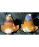 2 Two Doug Phillips Artist Signed Art Glass Lamp Light Chandelier Shades... - $403.79 CAD