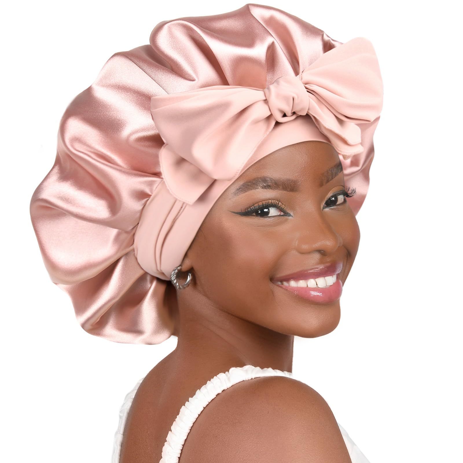 YANIBEST Satin Bonnet Silk Bonnet for Sleeping Double Layer Satin Lined Hair Bo