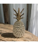 Pineapple Silver Glam Tabletop 10” Candleholder Crystal Decor Decoration - £23.57 GBP