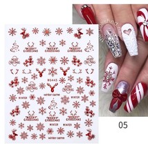 New Year Christmas 3D Nail Sticker Rose Gold Glitter Snowflake Xmas Deco... - $15.39