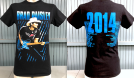 Brad Paisley 2014 2-Sided Country Music Tour Concert Gig Small Black T-Shirt  - $14.58