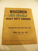 Wisconsin Air Cooled Heavy Duty Engines Instruction &amp; Parts Model Afh Agh Ahh - $44.98