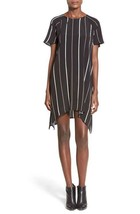 NEW Nordstrom ASTR The Label Black White Stripe Side Slit Shift Dress Size M - £23.11 GBP