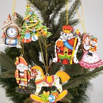 Russian Nutcracker Christmas Ornament Gift Box Set of 6 Hand Made Figurines - £33.01 GBP