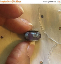 Genuine Pandora Silver Purple Flowers For You Murano Glass Charm Bead 79 - £39.46 GBP