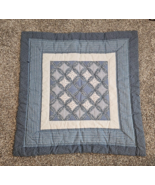 Blue Quilt Quilted Wall Hanging Primitive Cottage Country 31&quot; x 31&quot; FREE... - £23.74 GBP