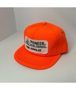 Vintage Pioneer Brand Orange Hat Bob Johnloz Snapback Cap K Products USA - $25.44 CAD