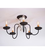 Thorndale Semi Flushmount wood ceiling Light in Vintage White  - $6,043.62 MXN