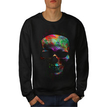 Wellcoda Paint Skull Mask Art Mens Sweatshirt, Scary Casual Pullover Jumper - £24.11 GBP+