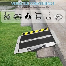 2FT Portable Wheelchair Ramp, Non-Slip Aluminum Folding Handicap Ramp, 8... - $1,216.47 MXN