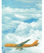 Lot of 5 Mint NOS BRANIFF Int&#39;l Airlines Letterhead Big Orange 747 1980s... - £21.06 GBP