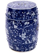 Garden Stool Plum Blossom Backless Blue White Colors May Vary Variable H... - £405.77 GBP