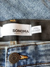 Sonoma Comfort Premium Skinny Jeans Women 26W Short Blue Medium Wash Stretch NEW - £19.32 GBP