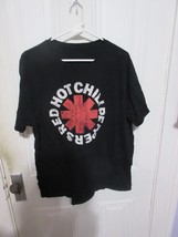 Worn Faded Crackled Red Hot Chili Peppers T-Shirt Black Size XL TSHIRT Tee - £11.00 GBP