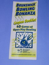 Brunswick Bowling Coupon Booklet Vintage 1997 Ten Remaining Coupons - £10.21 GBP