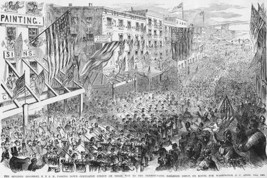 New York Regiment Marches in Manhattan by Frank Leslie - Art Print - £17.42 GBP+