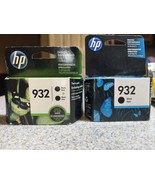 2 GENUINE HP 932 BLACK INK CARTRIDGES EXP OCT 2020 &amp; Dec 2019 - £13.24 GBP