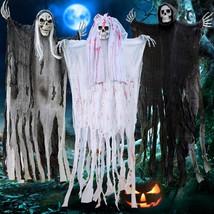 50Inch Halloween Hanging Ghost Decorations Outdoor Indoor, Animated Scary Grim R - £36.76 GBP