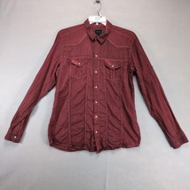 Vtg Bando Argentina Burgundy Pearl Snap Shirt Men&#39;s XL Roll-Tab Long Slv... - $460.26 MXN