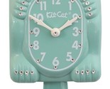 Limited Edition Tail/Bow Kit-Cat Klock Swarovski Jeweled Clock Mint Blue - $159.95
