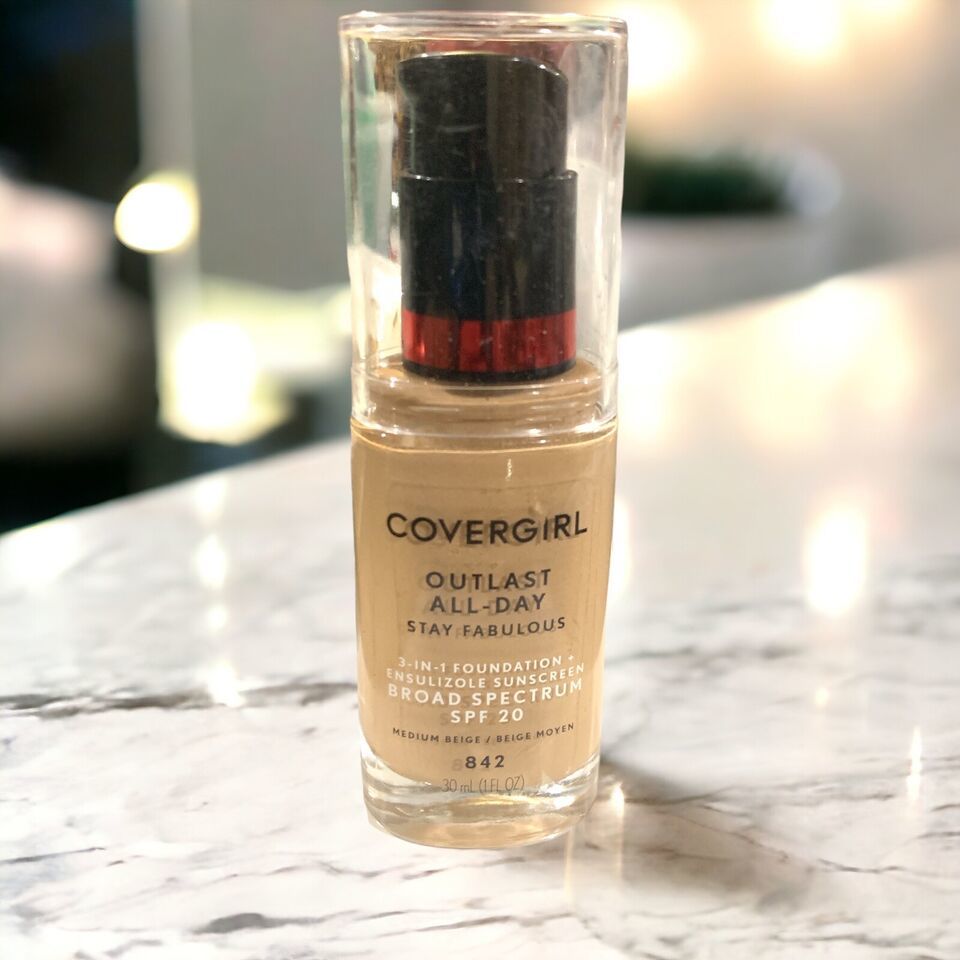 CoverGirl Outlast All Day Stay Fabulous 3-in-1 Foundation # 842 Medium B... - $9.25