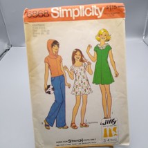 Vintage Sewing PATTERN Simplicity 6868, Jiffy Girls 1974 Pullover Dress ... - $14.52