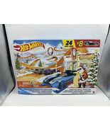 Hot Wheels 24 Day Advent Calendar, 8 Cars + 16 Accessories, Damaged Box ... - $25.99