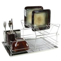 MegaChef 15.5 Inch Stainless Iron Shelf Dish Rack - $94.32