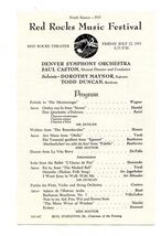 Red Rocks Music Festival Program Dorothy Maynor Todd Duncan 1955 Denver ... - $17.82