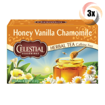 3x Boxes Celestial Honey Vanilla Chamomile Herbal Tea | 20 Bags Each | 1.7oz - £17.36 GBP